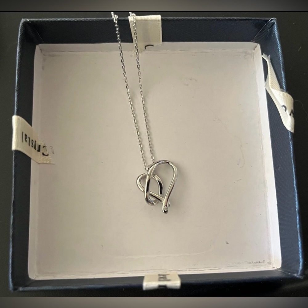 Elegant Silver Heart Necklace
